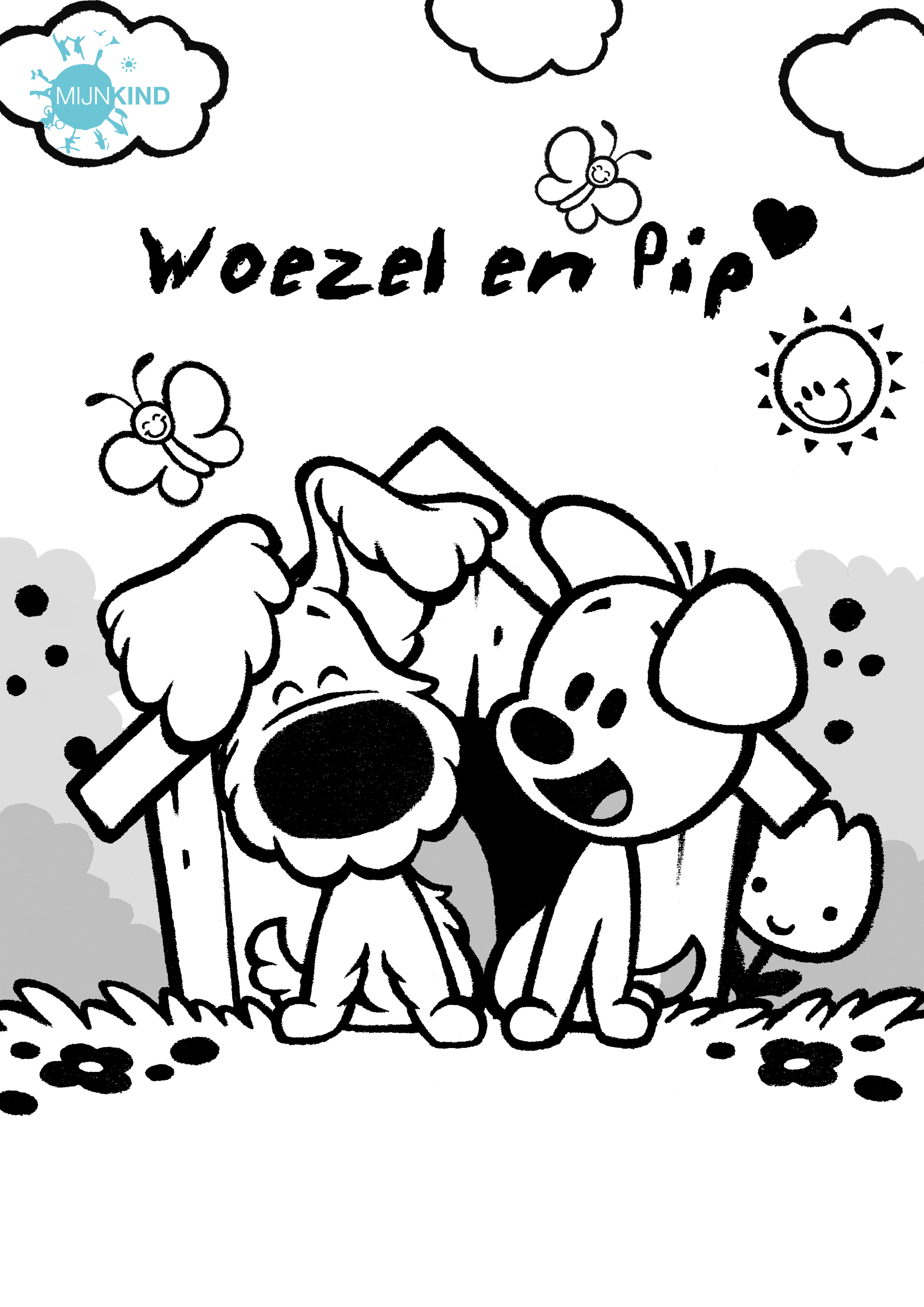 Woezel Pip kleurplaat 3