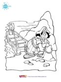 Piet Piraat - Piet-Piraat kleurplaat 16