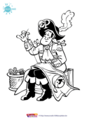 Piet Piraat - Piet-Piraat kleurplaat 7