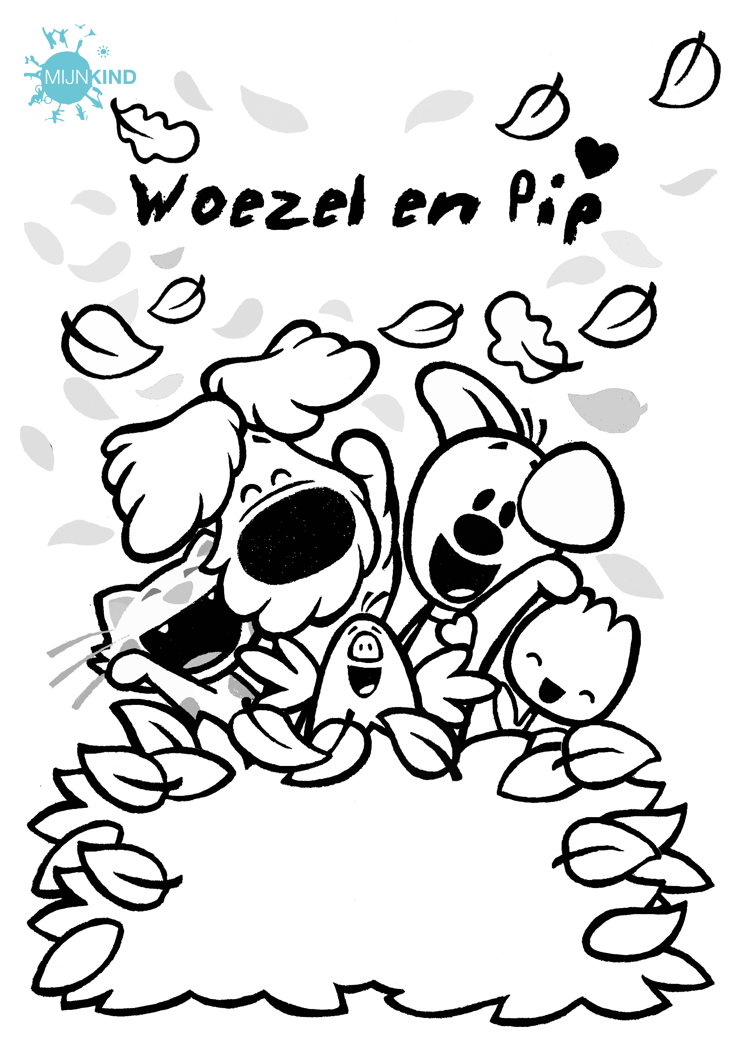 Goede Print de gratis kleurplaat van Woezel en Pip, kleurplaat nummer GK-34